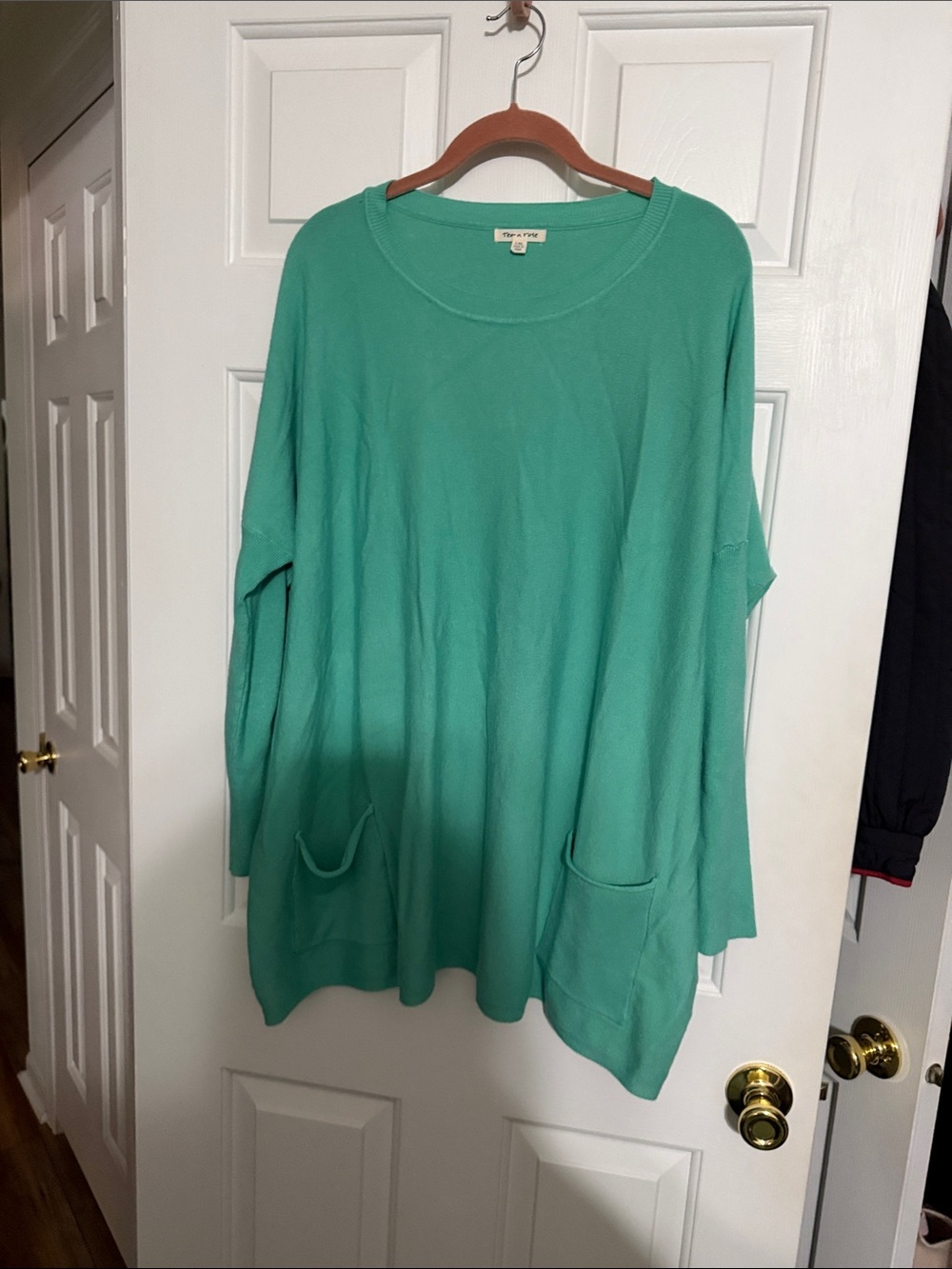 Tea and RoseRelaxed Scoop-Neck Tunic in Aqua